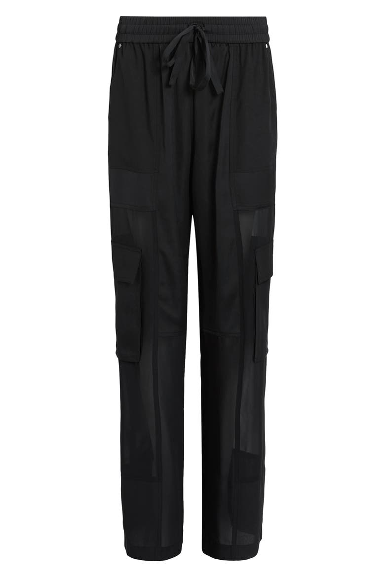 Jody Mesh Cargo Pants, Alternate, color, BLACK