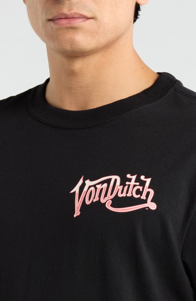 Von Dutch Graphic Logo T-Shirt, Alternate, color, Jet Black