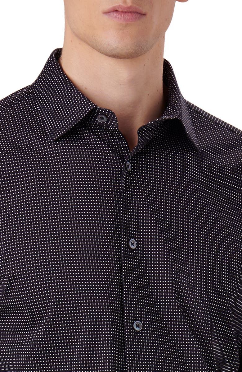 Bugatchi James OoohCotton<sup>®</sup> Polka Dot Button-Up Shirt, Alternate, color, 