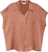 Vince Shaped Collar Silk Blouse