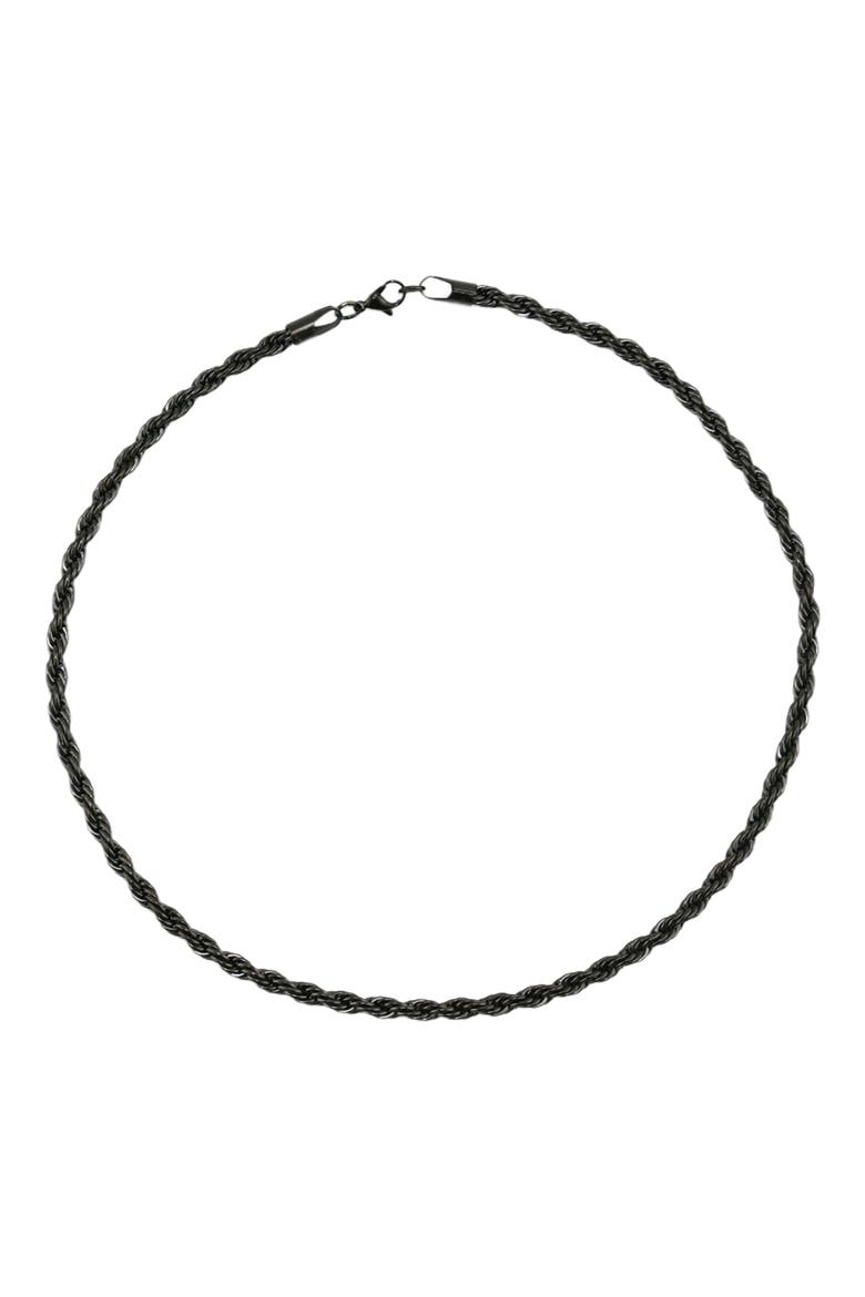 Twist Chain Necklace, Main, color, BLACK