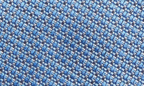 David Donahue Jacquard Silk Tie In Blue