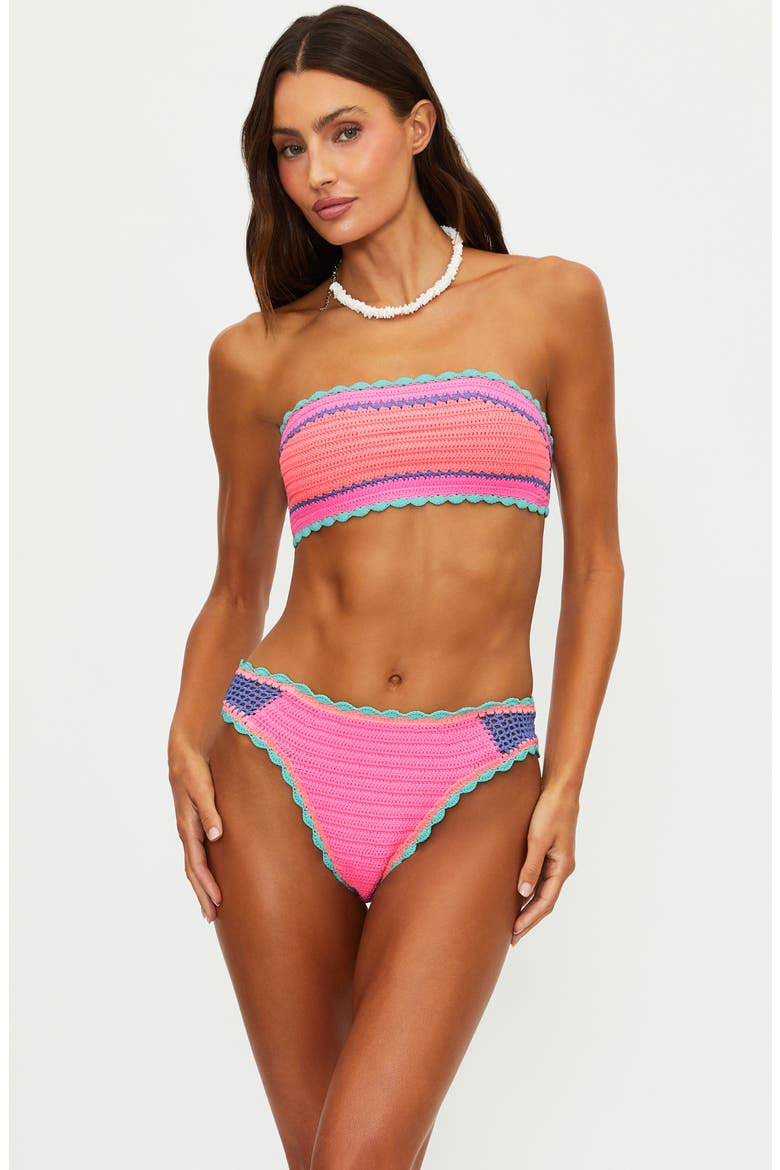 Rey Crochet Bikini Top, Alternate, color, SEA BREEZE CROCHET