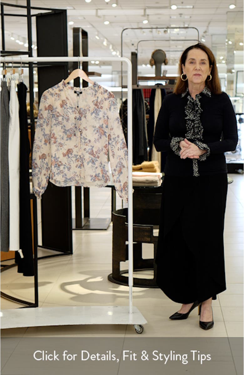 Lula Floral Print Balloon Sleeve Top, sales video thumbnail