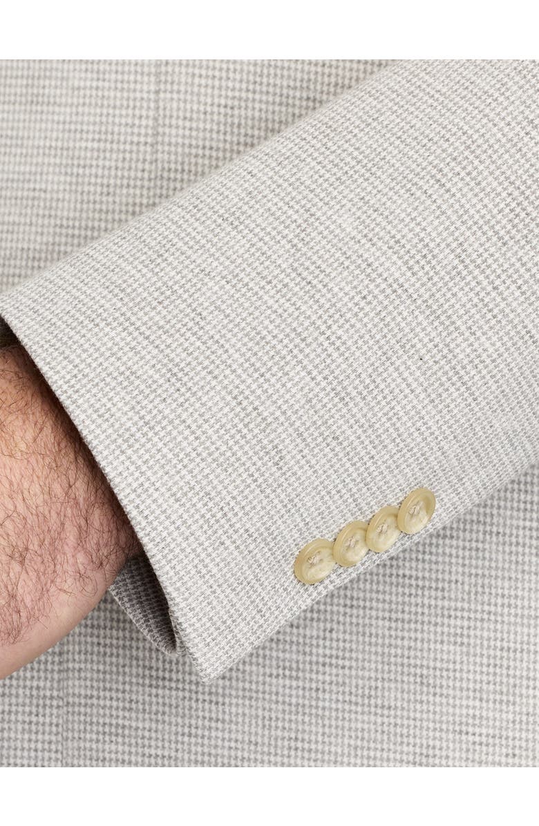 JV Reflex Big & Tall Houndstooth Sport Coat, Alternate, color, Grey