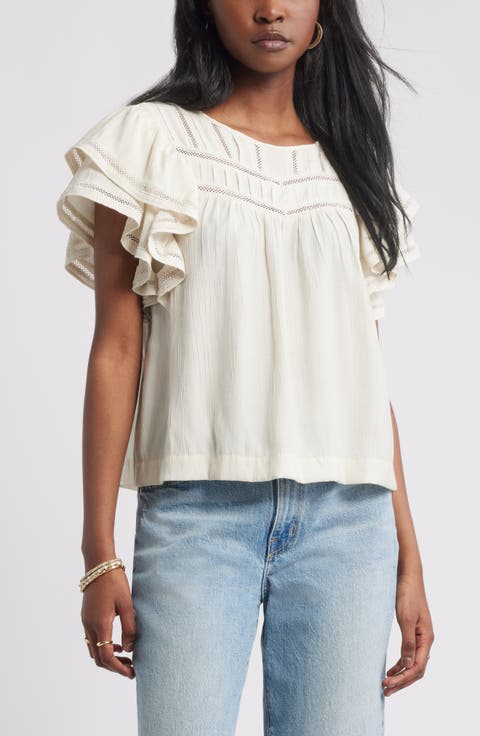 Double Ruffle Sleeve Top