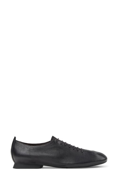 Camper Casi Myra Lace-up Leather Flats In Black