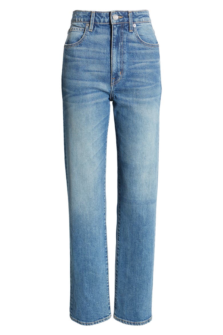 London High Waist Straight Leg Jeans, Alternate, color, BLUE BIRD
