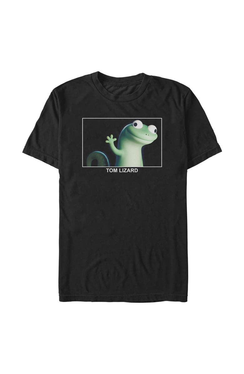 Hoppers Men's Hoppers Tom Lizard Happy and Cute Portrait  Graphic T-Shirt, Main, color, Black