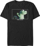 Hoppers Men's Hoppers Tom Lizard Happy and Cute Portrait Graphic T-Shirt