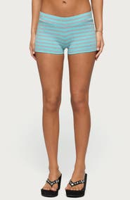 EDIKTED Delyla Stripe Micro Shorts
