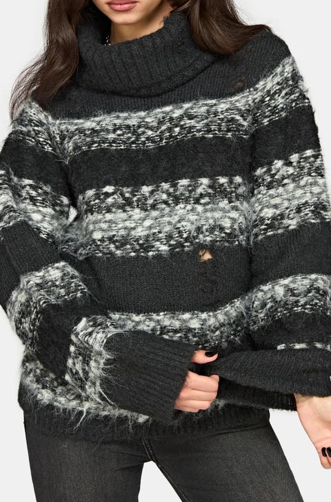 Harlow Stripe Roll Neck Knit Jumper