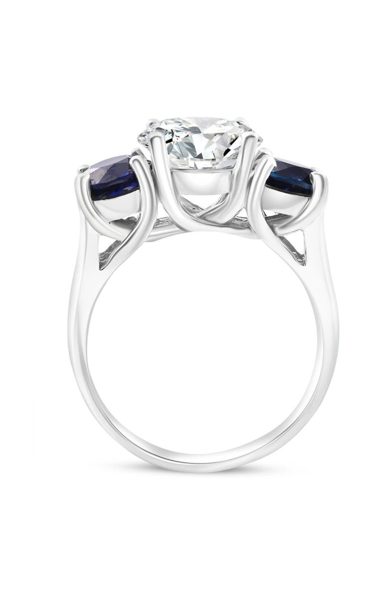 Bliss Diamond Certified 4Ct Diamond Blue Sapphire Engagement Ring 14k Gold Lab Grown, Alternate, color, 14K White Gold