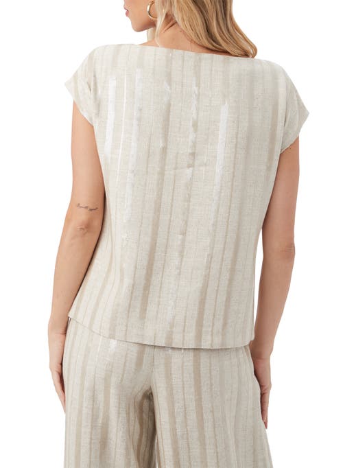 Trina Turk Sequin Striped Breene Top