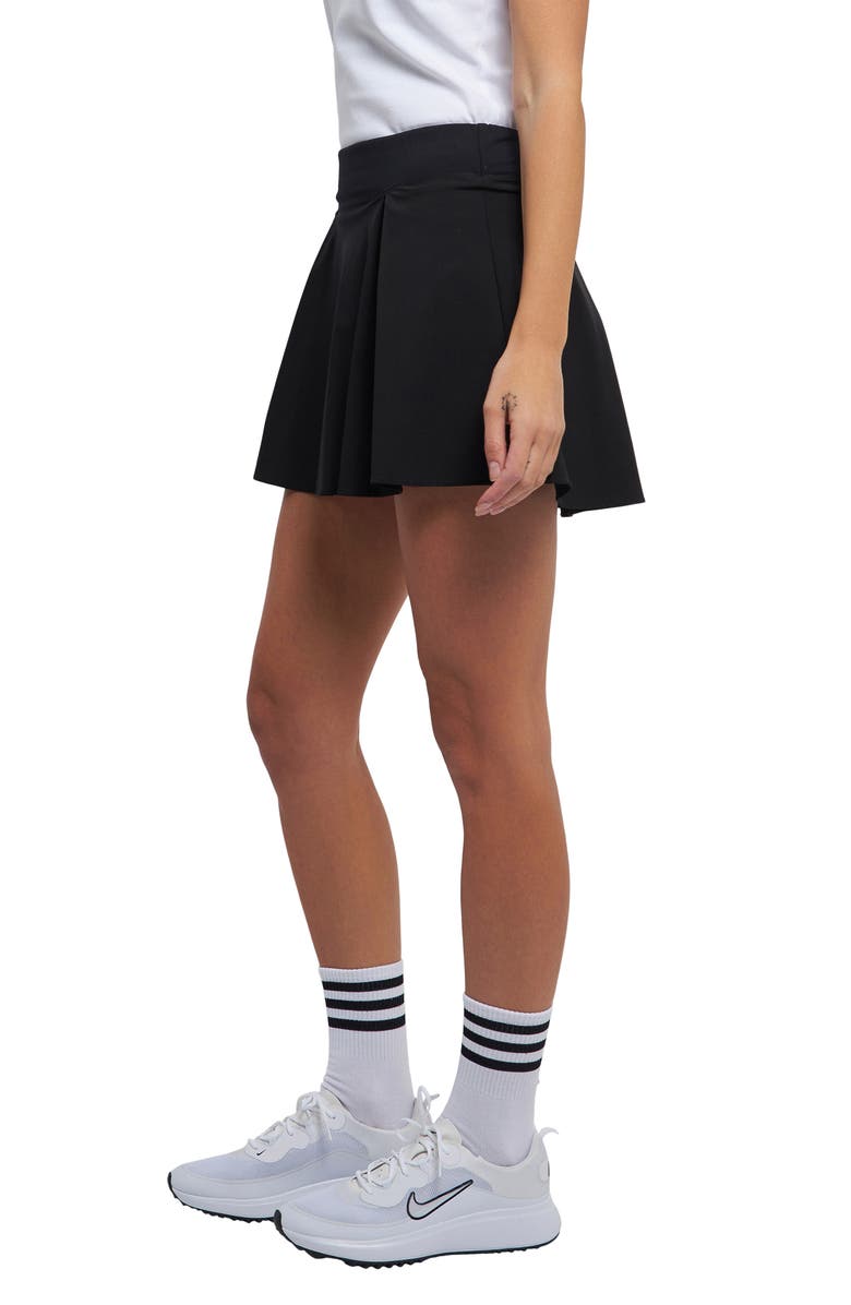 English Factory Sportswear Pleated Stretch Skort, Alternate, color, Black