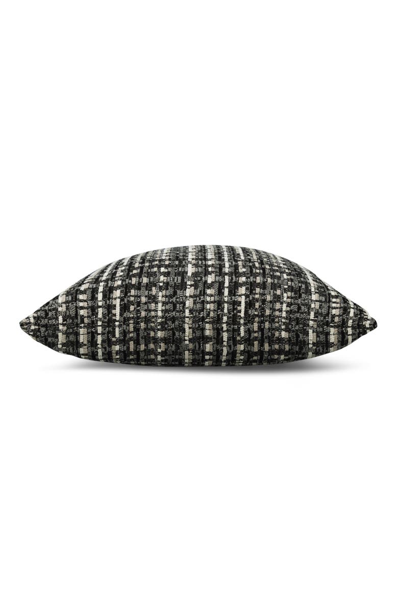 Elaine Smith Channel Indoor & Outdoor Woven Accent Pillow, Alternate, color, Noir