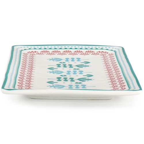 Gibson Home Village Vines 10.6 Inch Fine Ceramic Rectangular Platter In Multi