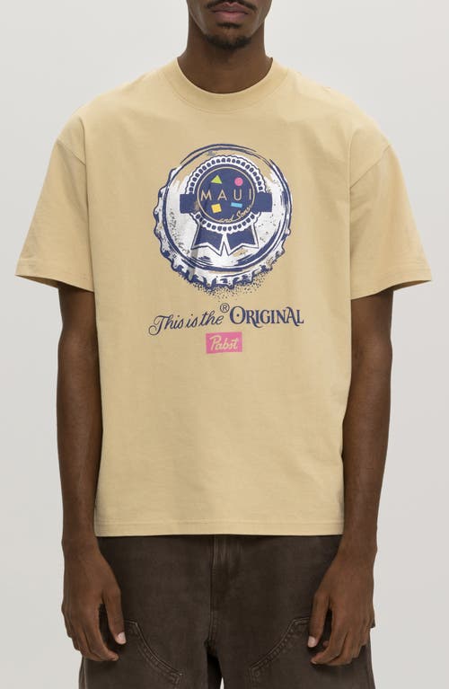 Maui And Sons Maui & Sons X Pabst Blue Ribbon Graphic T-shirt In Nude