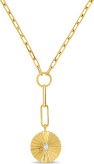 Bony Levy 18K Gold Cleo Diamond Drop Medallion Pendant Necklace (Online Trunk Show)