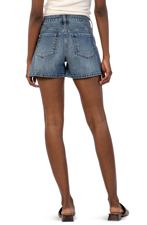Kut From The Kloth Jane High Waist Denim Shorts In Distinguished Blue