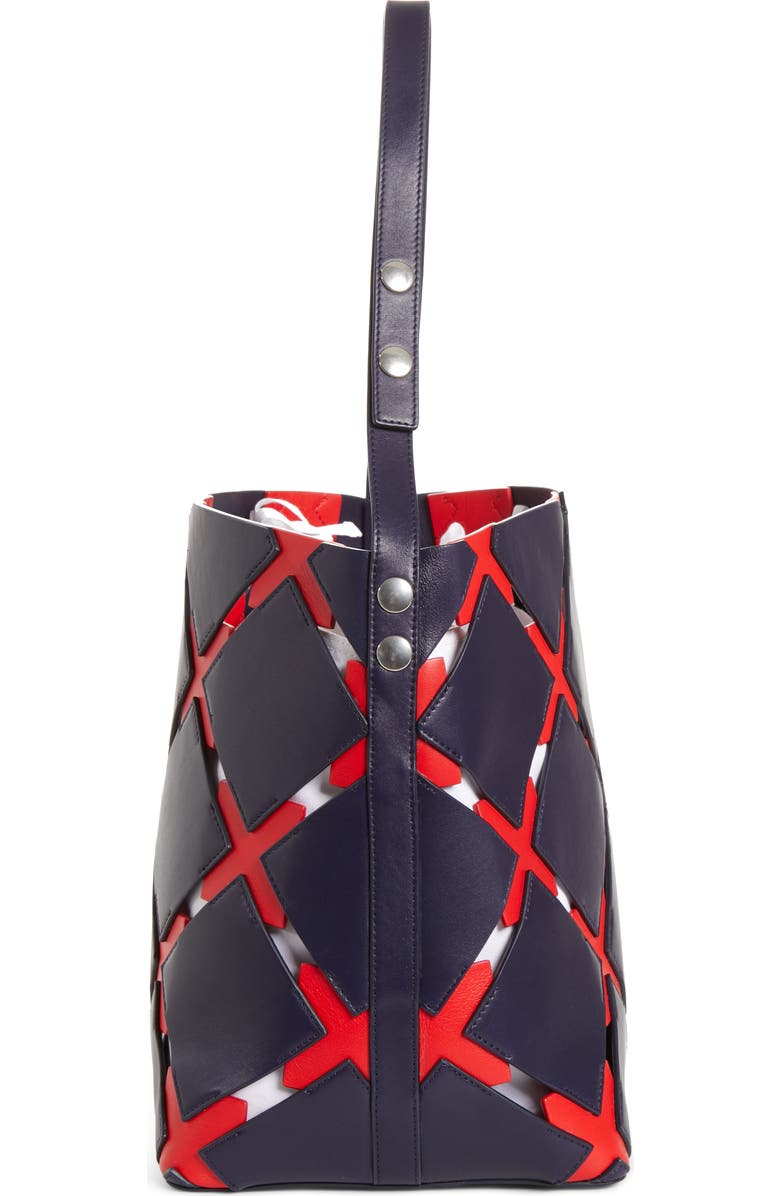 CALVIN KLEIN 205W39NYC Patchwork Quilt Leather Bucket Bag, Alternate, color,