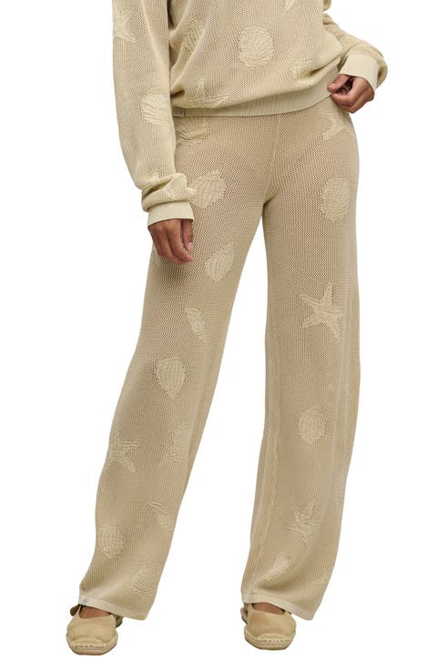 Shell Jacquard Sheer Cotton Pajama Pants