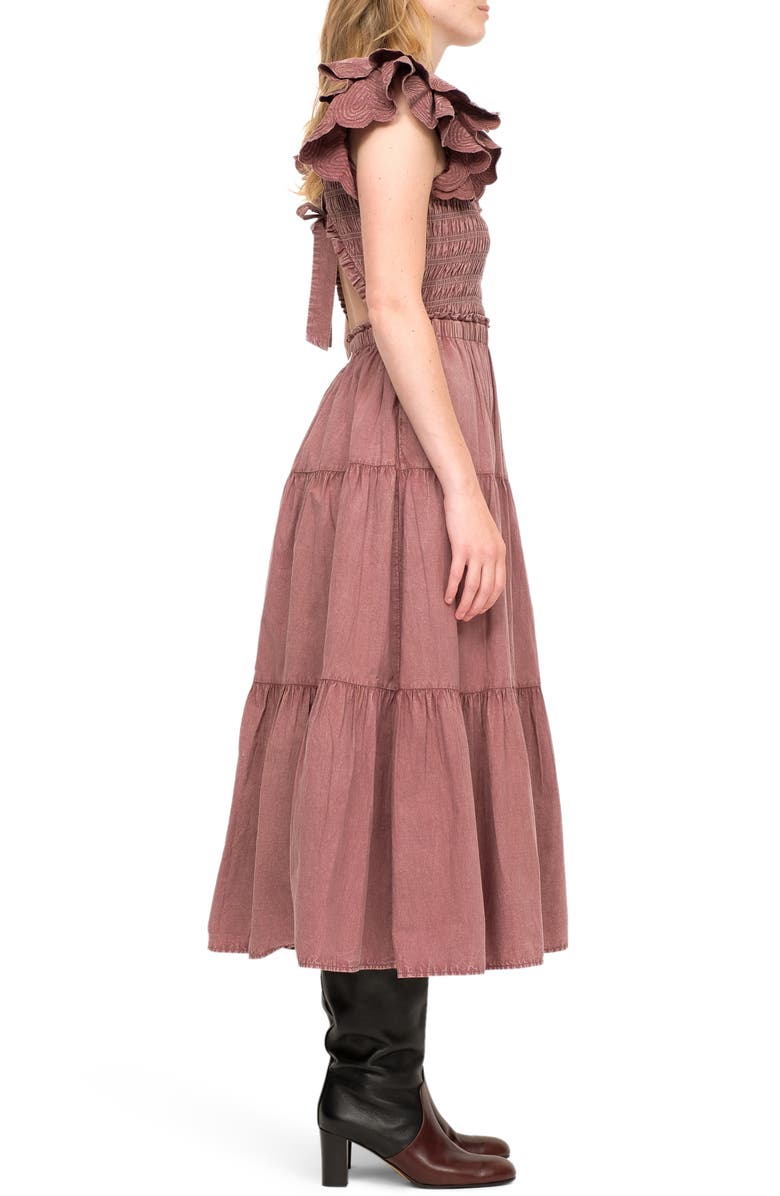 Sea Heidi Flutter Sleeve Tiered Dress, Alternate, color,