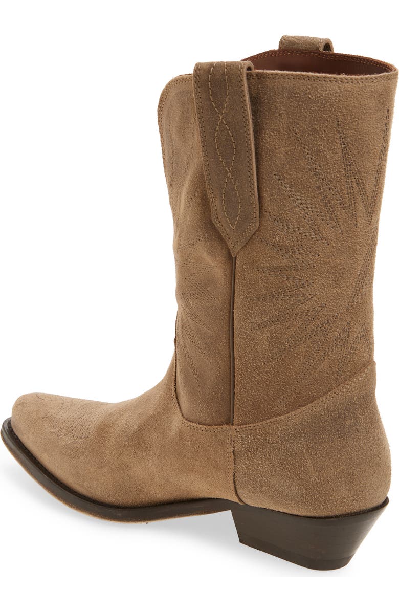 Golden Goose Wish Star Short Western Boot, Alternate, color, Beige