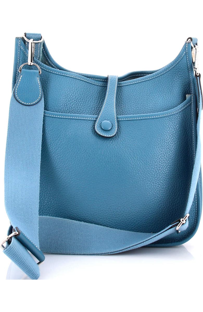 Pre-Owned Hermes Evelyne Bag Gen III Clemence PM, Alternate, color, Bleu Jean
