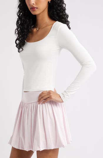 Long Sleeve Square Neck T-Shirt