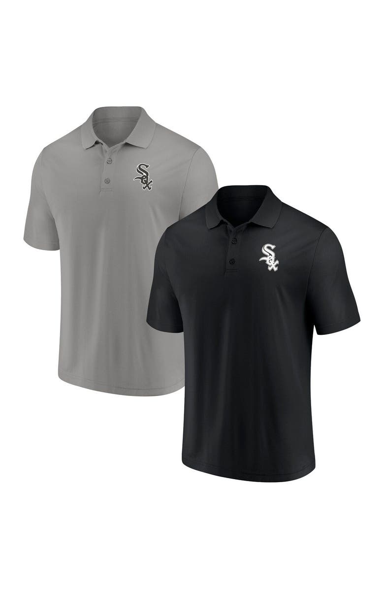 FANATICS Men's Fanatics Branded Black/Gray Chicago White Sox Primary Logo Polo Combo Set, Main, color, Black