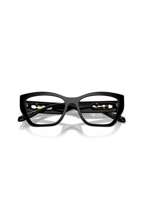 Michael Kors 54mm Rectangle Optical Glasses In Black
