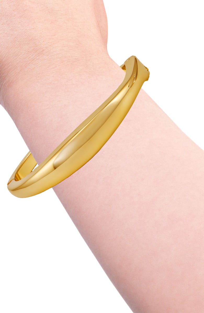 Vince Camuto Hinged Bangle Bracelet, Alternate, color, Gold Tone