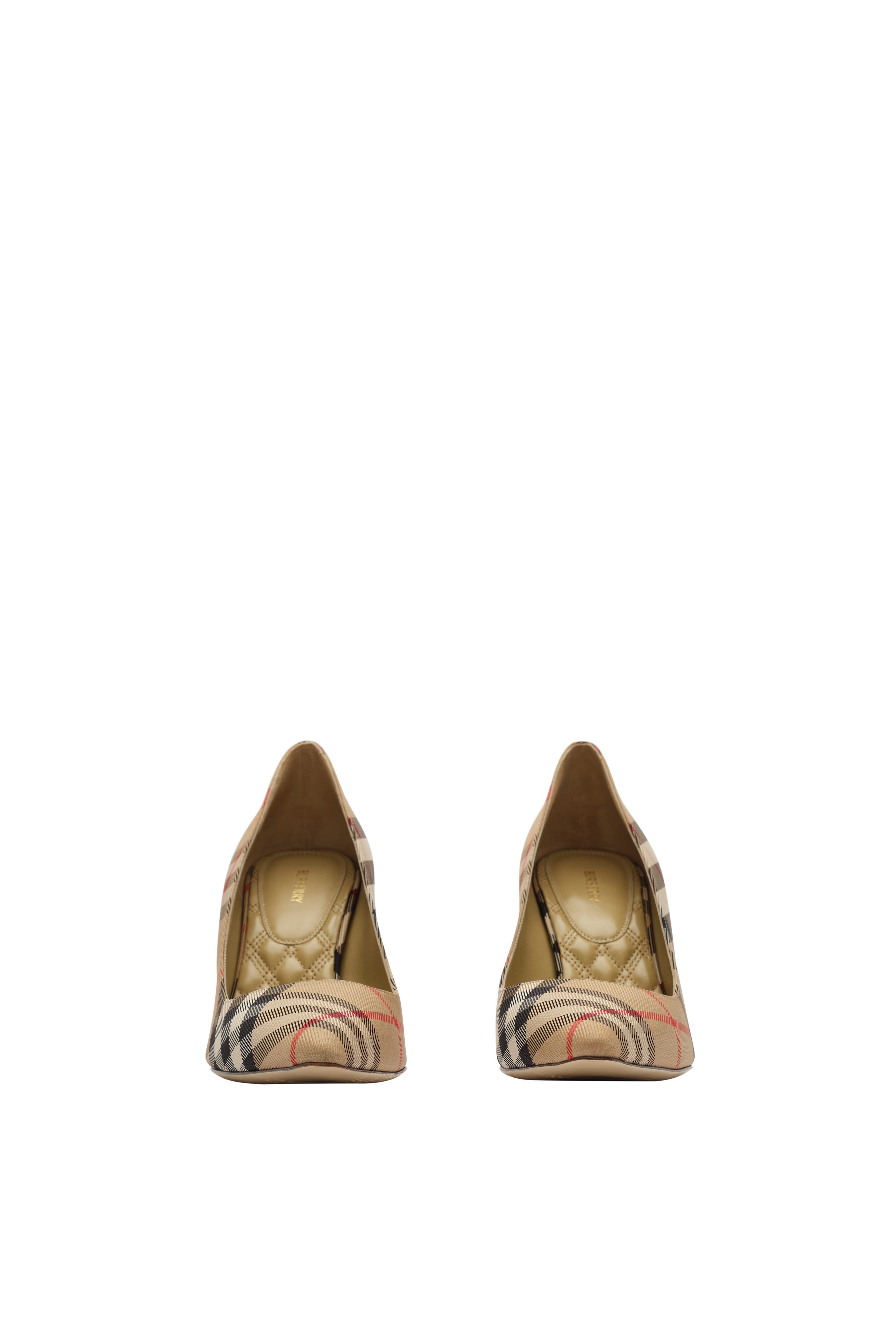 Check Dame High Pumps, Alternate, color, Archive beige