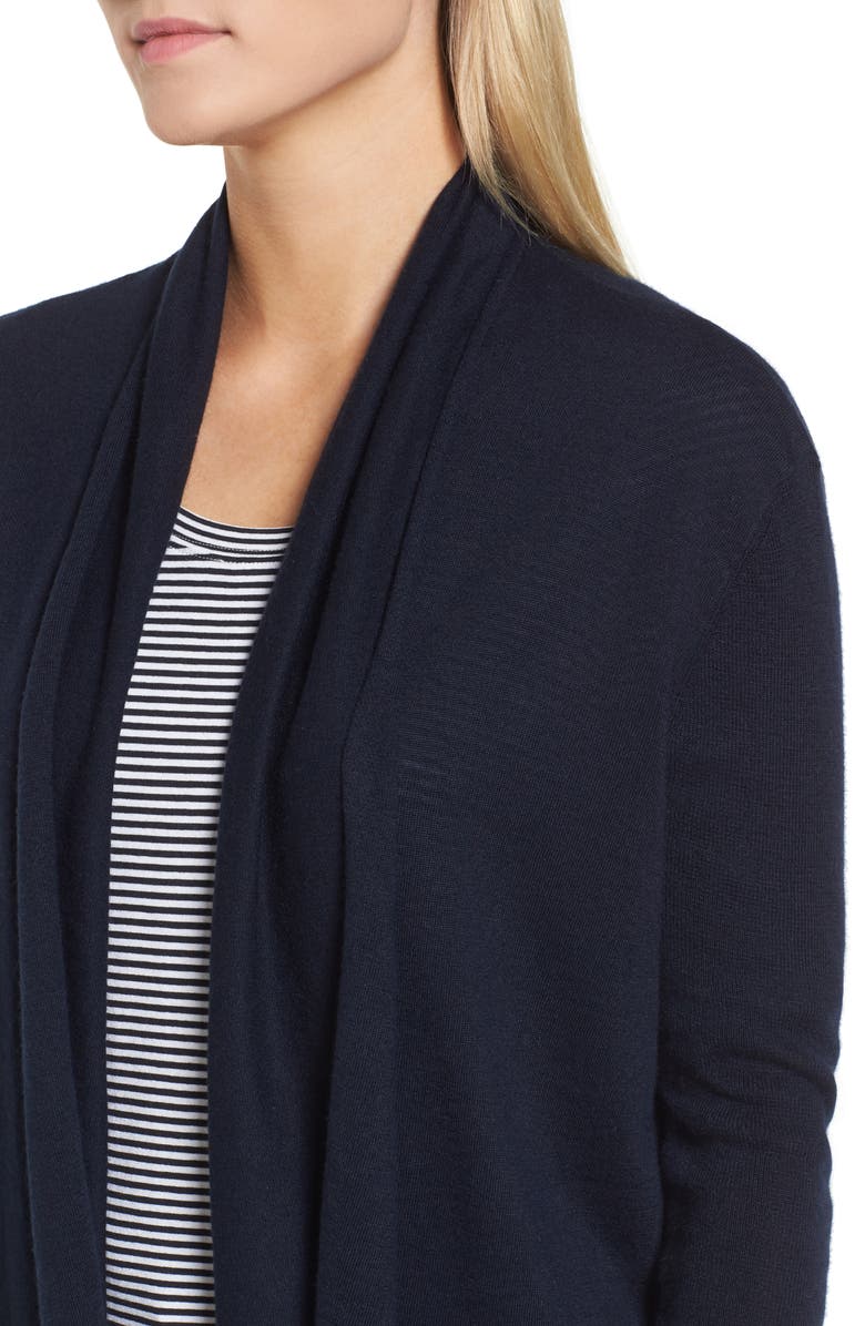 Nordstrom Signature Cashmere Blend Cardigan, Alternate, color, Navy Night