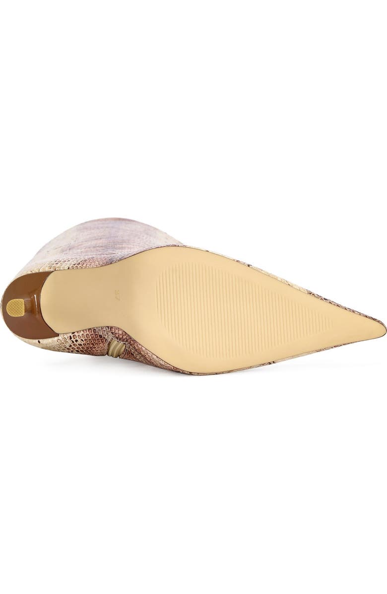 AZALEA WANG Madeye Stiletto Boot, Alternate, color, Nude Multi