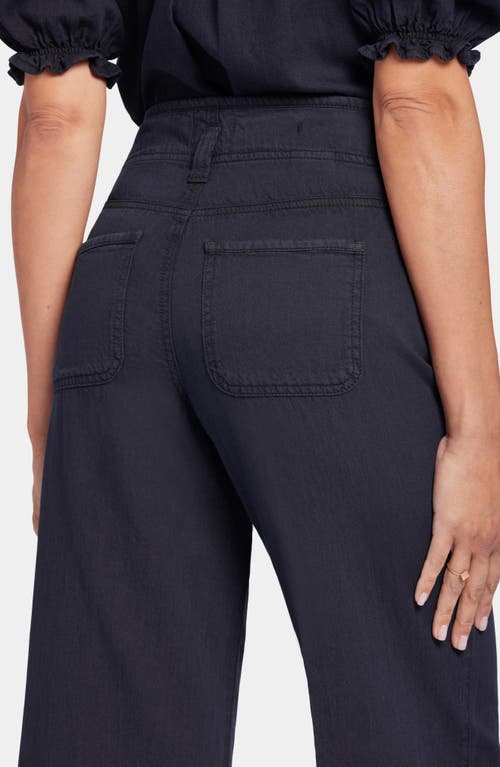 Nydj Teresa Hollywood High Waist Wide Leg Jeans In Overdye Black