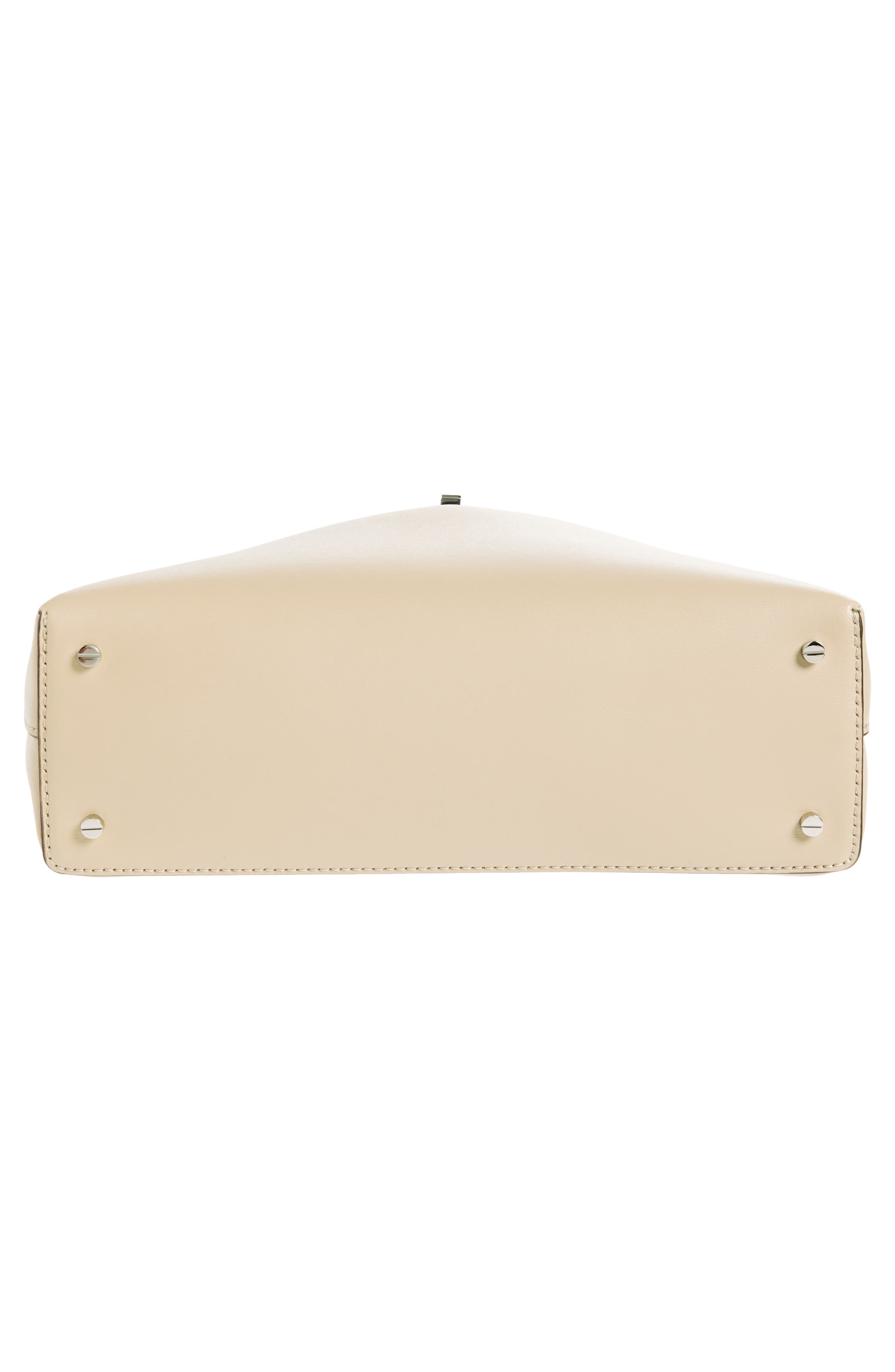 TOTEME Palmellata T-Lock Leather Clutch Crossbody, Alternate, color, Fawn