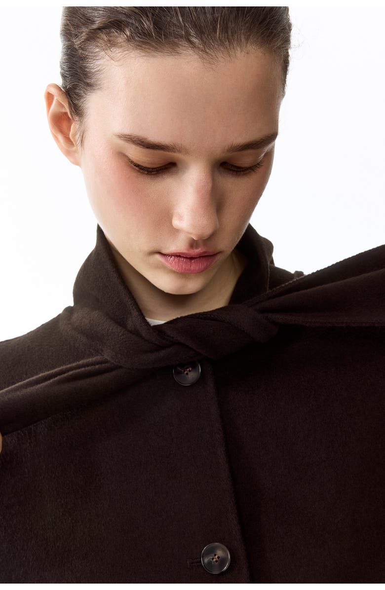 H&M Handmade Wool-blend Jacket, Alternate, color, Dark Brown