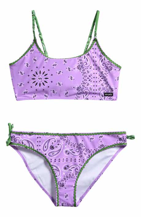 Ava & Yelly Kids' Bandana Print Two-Piece Swimsuit