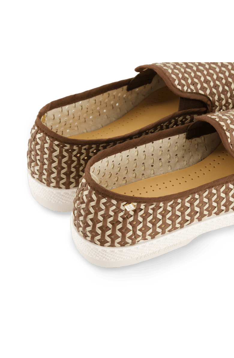 Rivieras Classic Woven Leatherette Slip-On Loafer, Alternate, color, Brown