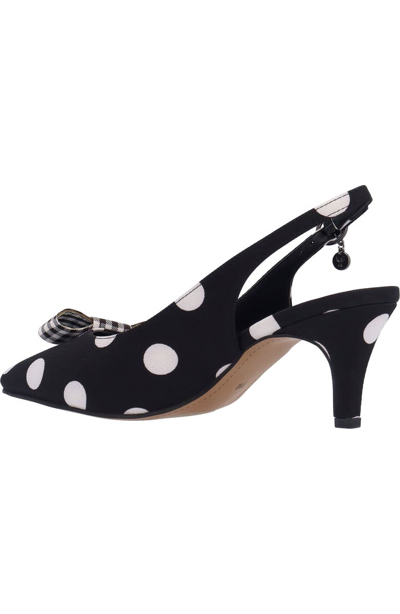 J. Reneé Taylin Slingback Pump, Alternate, color, Black/ White