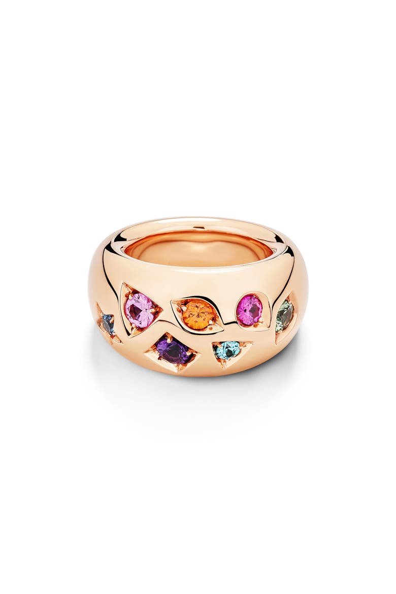 Iconica Geometric Gemstone Ring, Alternate, color, ROSE GOLD