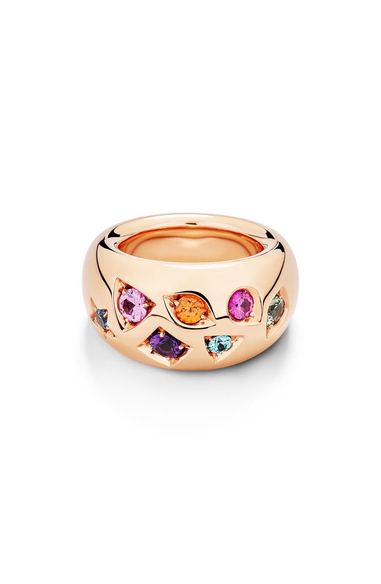 Pomellato Iconica Geometric Gemstone Ring, Alternate, color, Rose Gold
