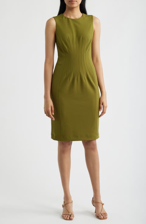 Jewel Neck Sheath Dress