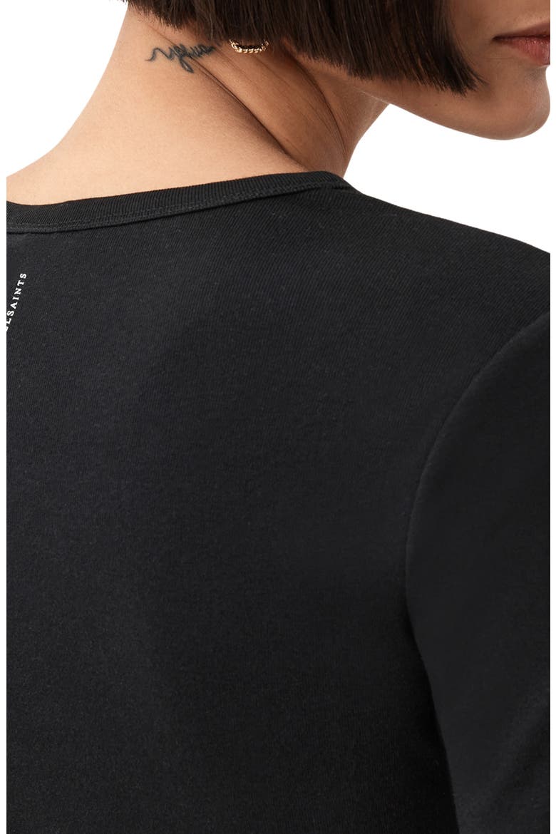 Stevie Long Sleeve Organic Cotton T-Shirt, Alternate, color, BLACK