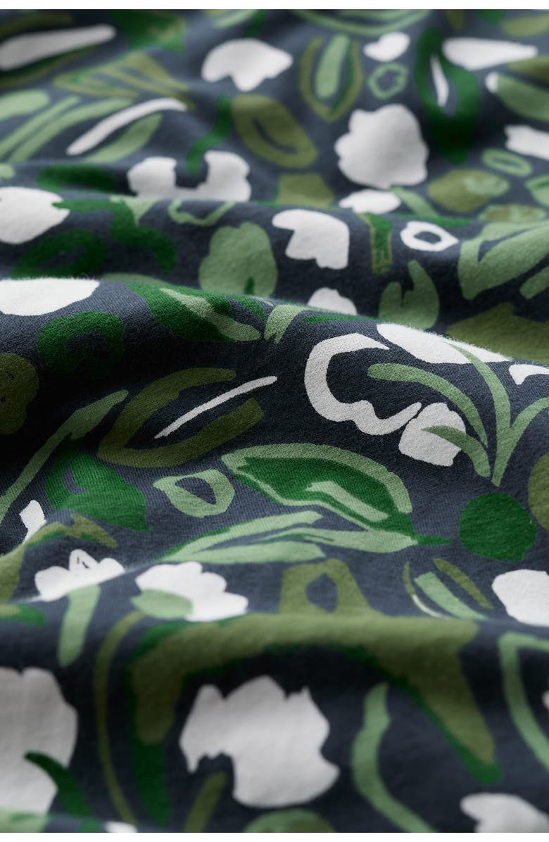 Seasalt Cornwall Fettling Jersey Tie Midi Dress, Alternate, color, Garden Plants Inkwell