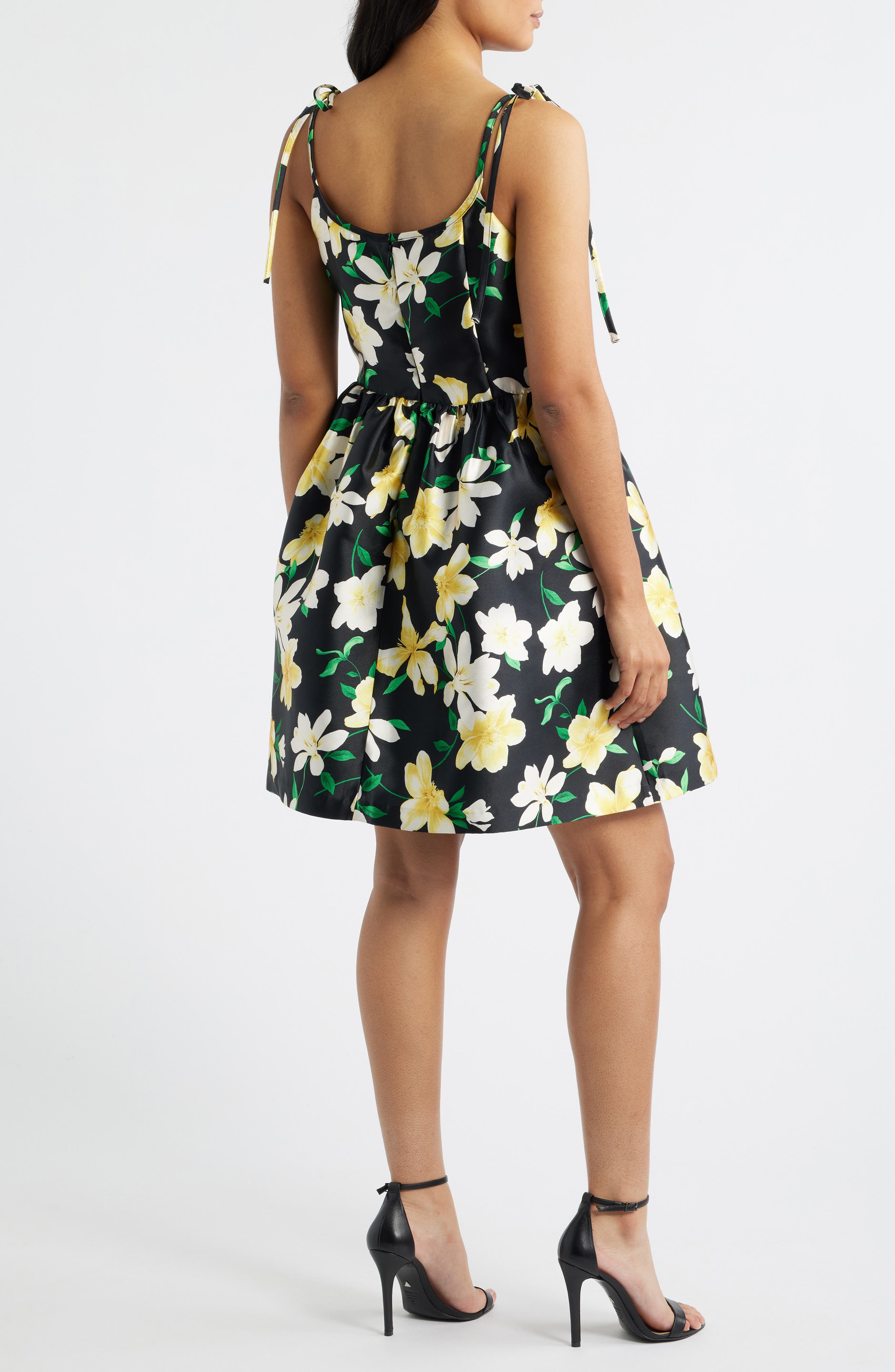 Floral Tie Strap Minidress - image 2