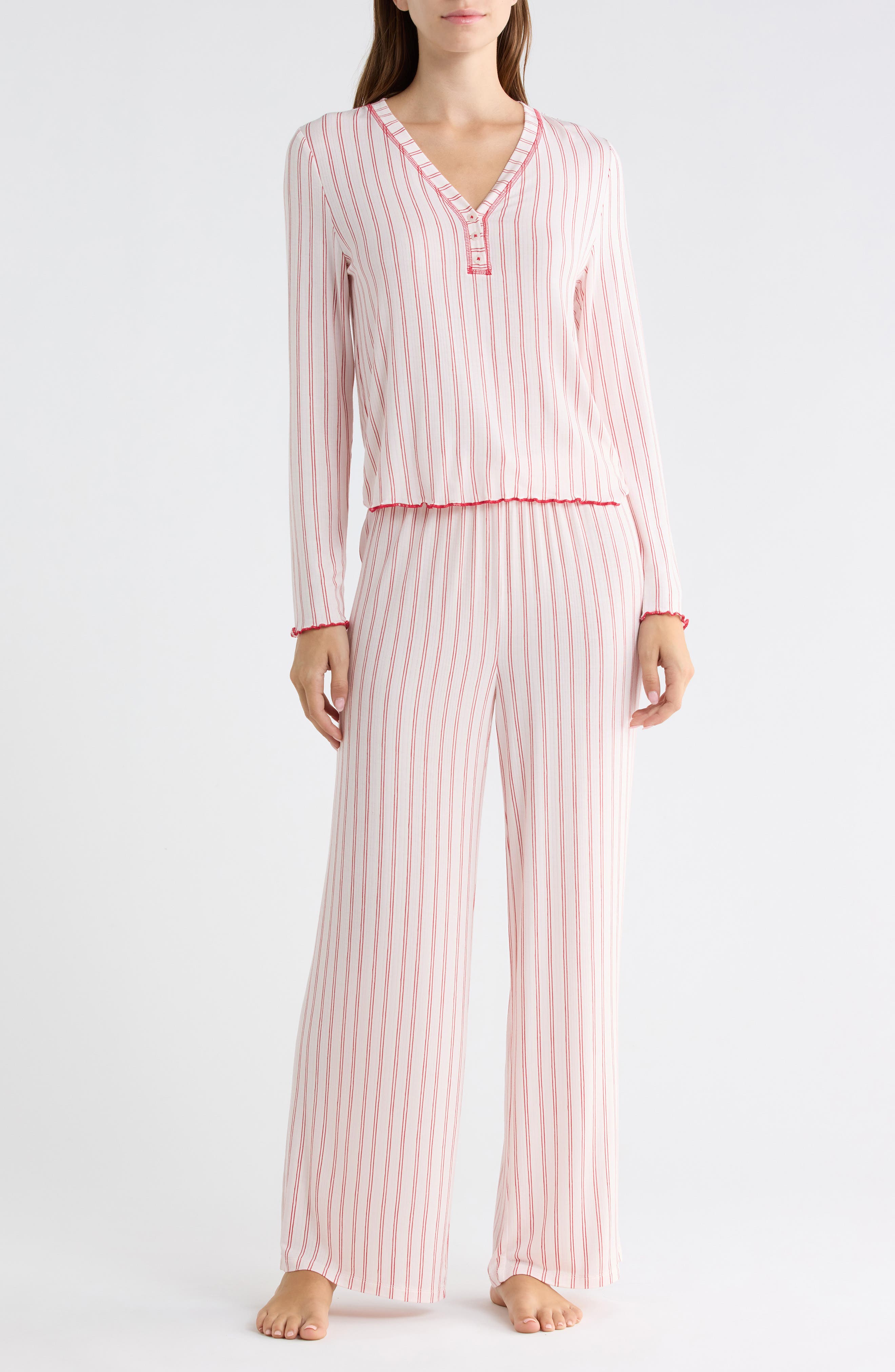 Laid Back Long Henley Pajamas
