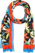 Kate Spade summer lilies oblong scarf